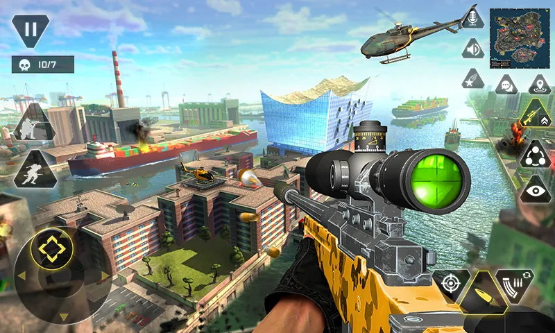 Скачать Sniper Gun Shooting game [MOD: безлимитные патроны и точная стрельба] — скриншот 3