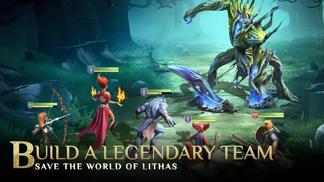 Bloodline: Heroes of Lithas [MOD: безлимитные ресурсы и мощные герои] — Скачать бесплатно (APK) — скриншот 4