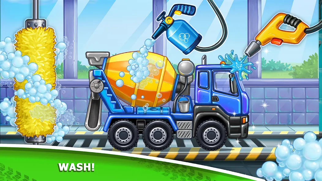 Скачать взлом Kids truck games Build a house [MOD: без рекламы и все машины] — скриншот 2