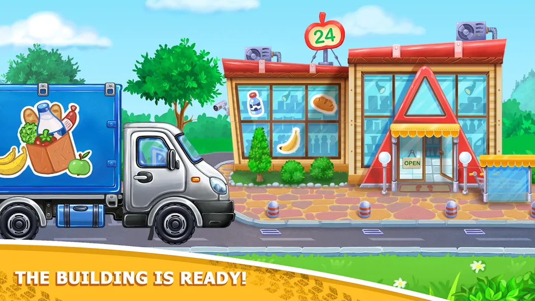 Скачать взлом Kids truck games Build a house [MOD: без рекламы и все машины] — скриншот 5