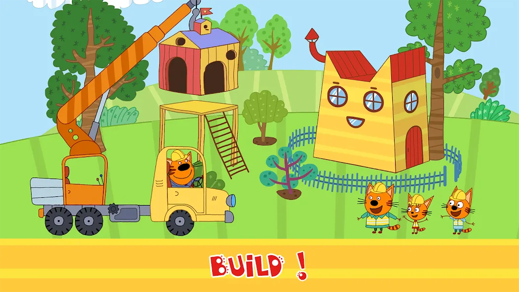 Kid-E-Cats Cars, Build a house [MOD: безлимитные деньги и все машины] (Бесплатно / APK) — скриншот 5