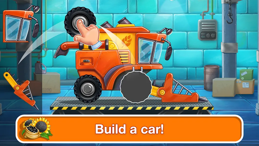 Tractor, car: kids farm games [MOD: безлимитные монеты и все тракторы открыты] последняя версия — скриншот 1