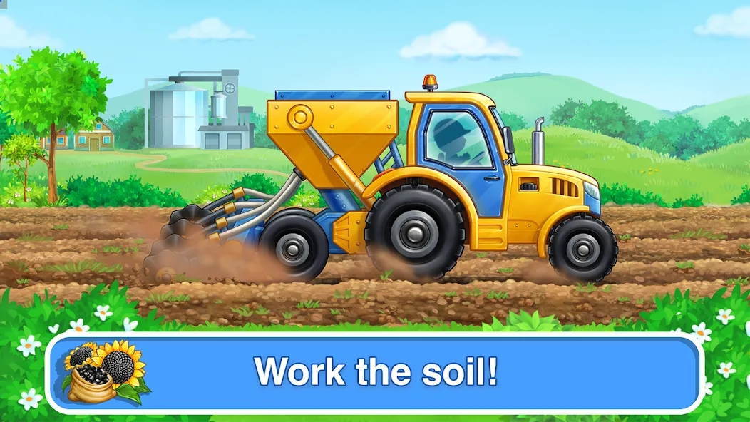 Tractor, car: kids farm games [MOD: безлимитные монеты и все тракторы открыты] последняя версия — скриншот 2
