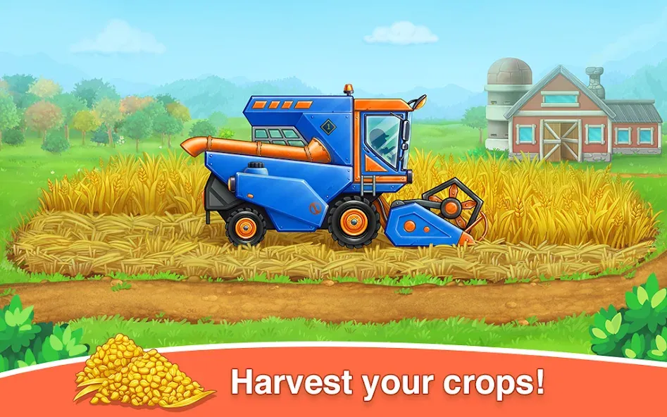 Скачать Farm land & Harvest Kids Games [MOD: без рекламы и все уровни открыты] на телефон — скриншот 4