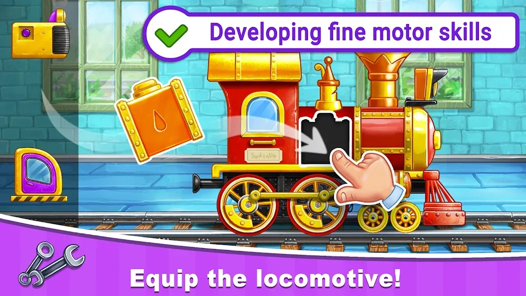 Взломанная Train Games for Kids: station [MOD: все поезда и станции открыты] на Андроид — скриншот 1