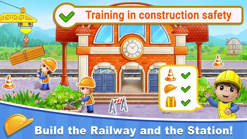 Взломанная Train Games for Kids: station [MOD: все поезда и станции открыты] на Андроид — скриншот 3