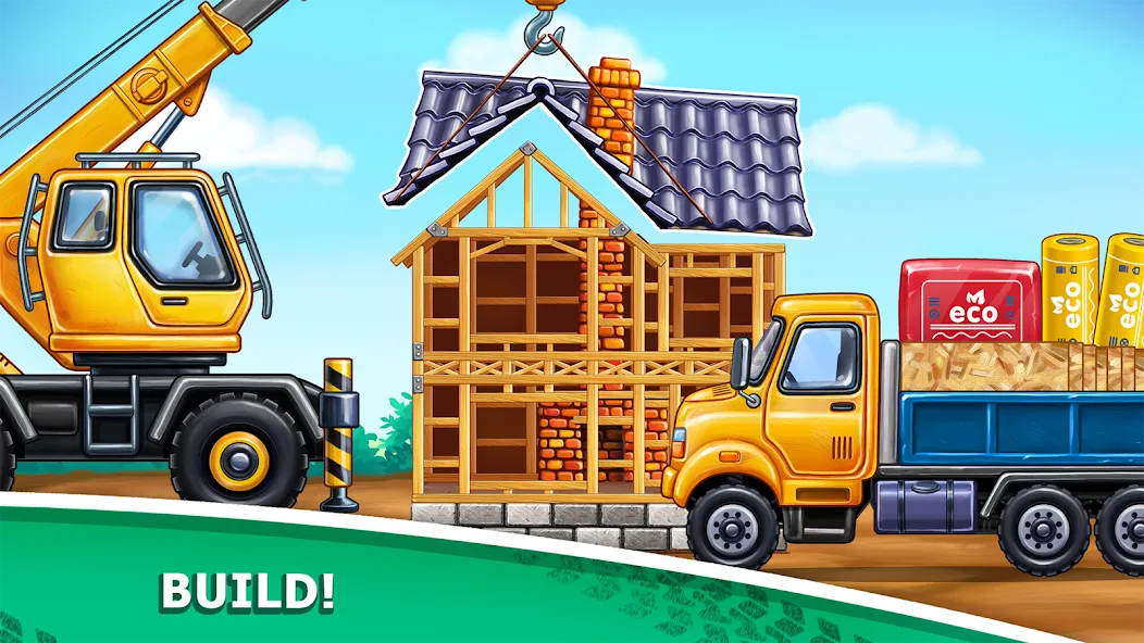 Взломанная Truck games - build a house [MOD: безлимитные деньги и ресурсы] на Андроид — скриншот 4
