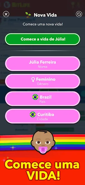 BitLife BR - Simulação de vida [MOD: dinheiro ilimitado e tudo desbloqueado] (Бесплатно / APK) — скриншот 1