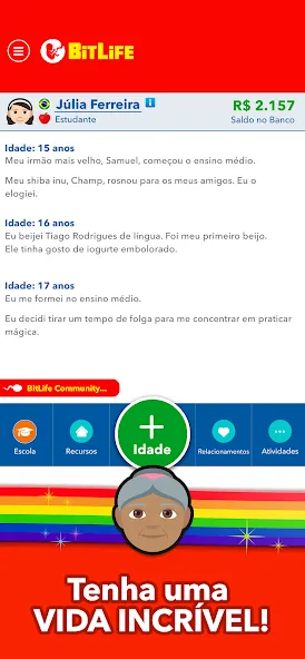 BitLife BR - Simulação de vida [MOD: dinheiro ilimitado e tudo desbloqueado] (Бесплатно / APK) — скриншот 4