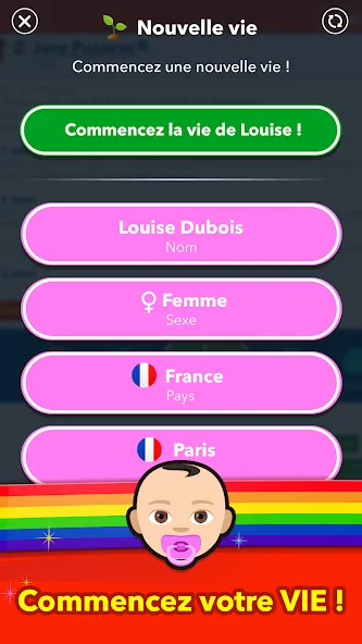 BitLife Français [MOD: безлимитные деньги и премиум функции] — Скачать бесплатно (APK) — скриншот 1