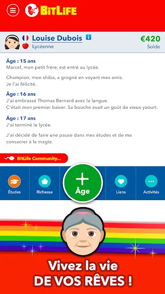 BitLife Français [MOD: безлимитные деньги и премиум функции] — Скачать бесплатно (APK) — скриншот 4