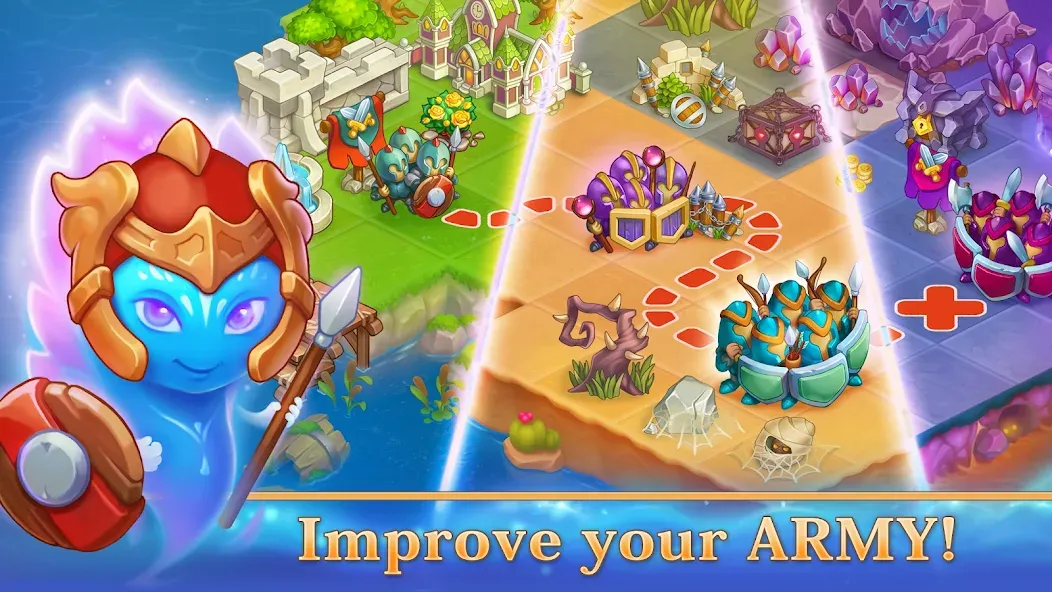 Army Merger: Merge Puzzle Game [MOD: безлимитные деньги и ресурсы] на Андроид — скриншот 1