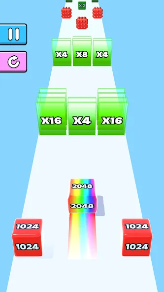 Jelly Run 2048 [MOD: безлимитные монеты и все уровни] (Бесплатно / APK) — скриншот 1