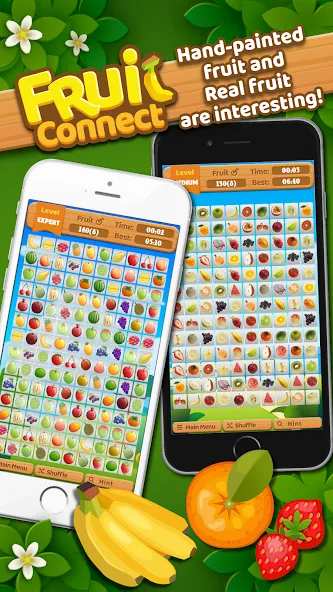 Скачать взлом Fruit Connect [MOD: много жизней и подсказок] — скриншот 1