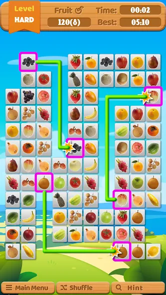 Скачать взлом Fruit Connect [MOD: много жизней и подсказок] — скриншот 2