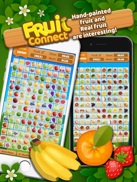 Скачать взлом Fruit Connect [MOD: много жизней и подсказок] — скриншот 5