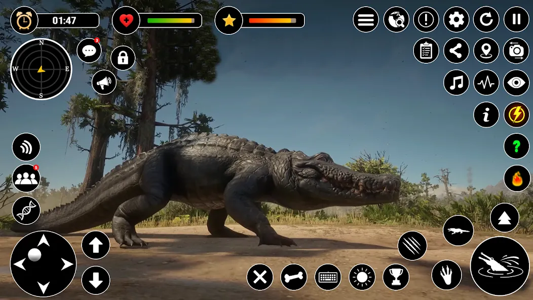 Animal Crocodile Attack Sim [MOD: много денег и без рекламы] — Скачать бесплатно (APK) — скриншот 1