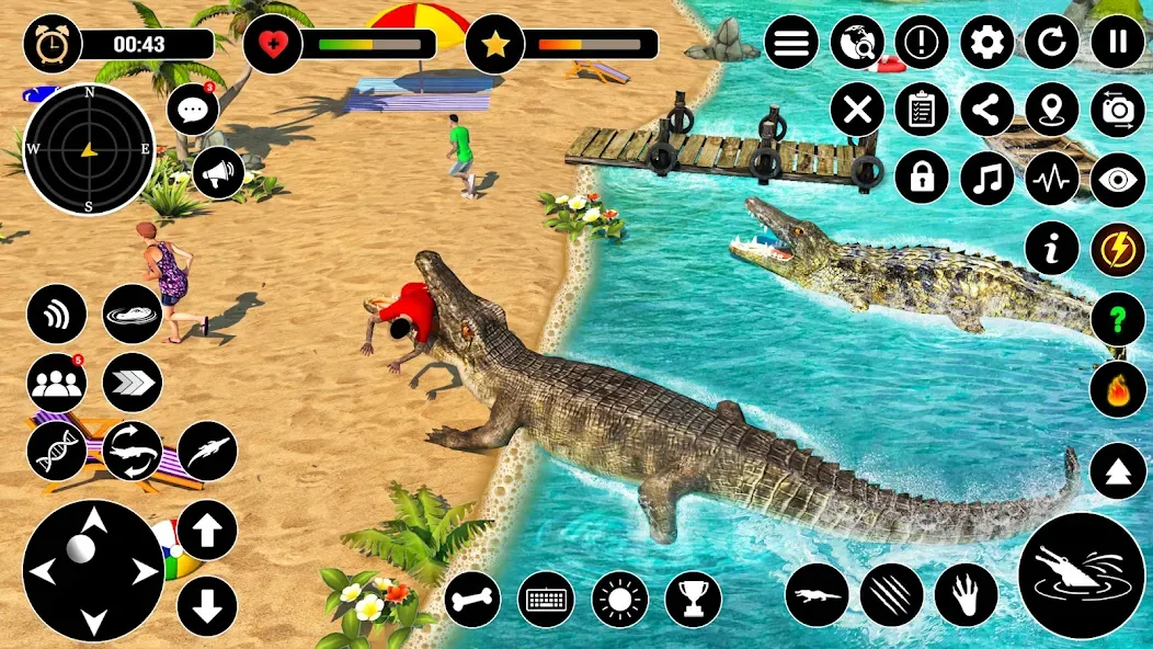 Animal Crocodile Attack Sim [MOD: много денег и без рекламы] — Скачать бесплатно (APK) — скриншот 3