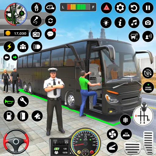 Bus Simulator - Driving Games [MOD: безлимитные деньги и топливо] на Андроид — скриншот 1