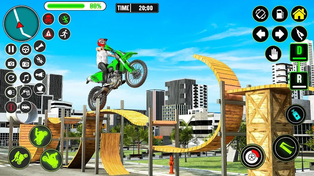 Скачать взлом GT Bike Racing Game Moto Stunt [MOD: безлимитные деньги и все мотоциклы открыты] — скриншот 1
