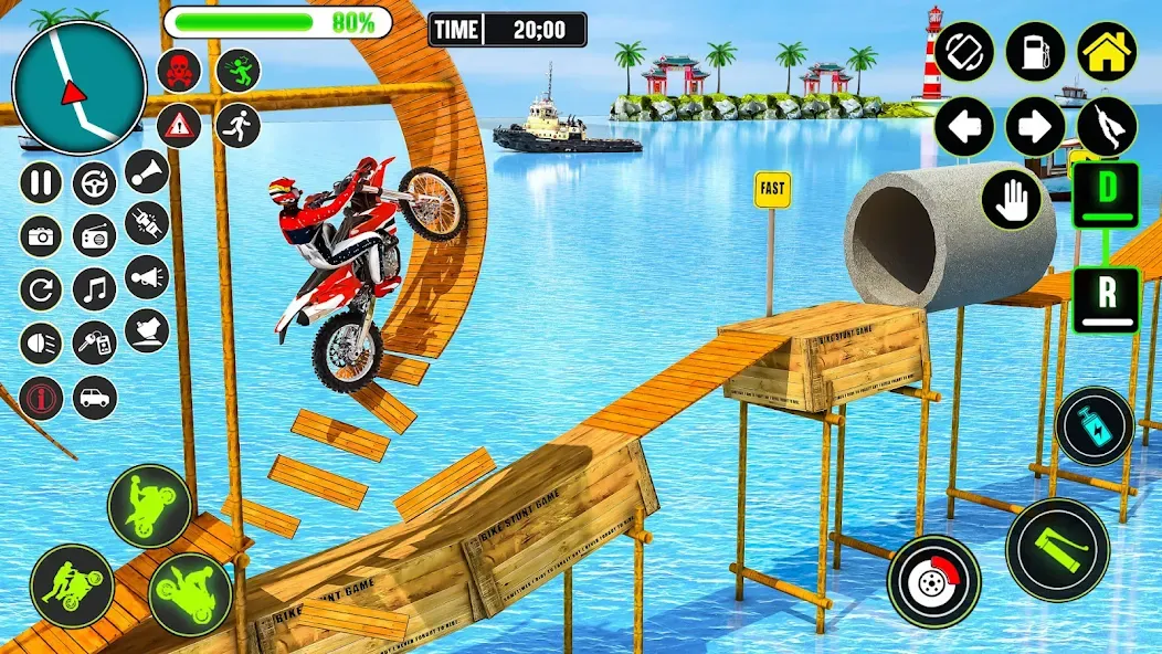 Скачать взлом GT Bike Racing Game Moto Stunt [MOD: безлимитные деньги и все мотоциклы открыты] — скриншот 2