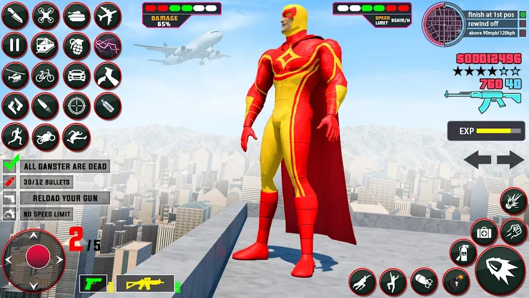 Rope Hero: Speed Hero Games [MOD: безлимитные деньги и суперскорость] последняя версия — скриншот 1