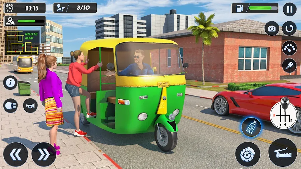 Скачать взлом Tuk Tuk Auto Driving Games 3D [MOD: безлимитные деньги и топливо] — скриншот 4