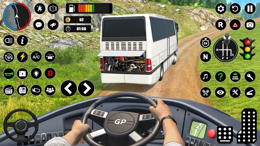 Offroad Bus Simulator Bus Game [MOD: безлимитные деньги и все автобусы открыты] последняя версия — скриншот 3