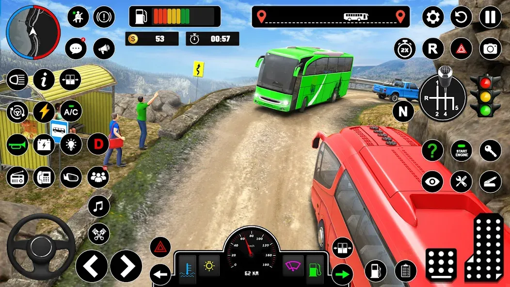Offroad Bus Simulator Bus Game [MOD: безлимитные деньги и все автобусы открыты] последняя версия — скриншот 4