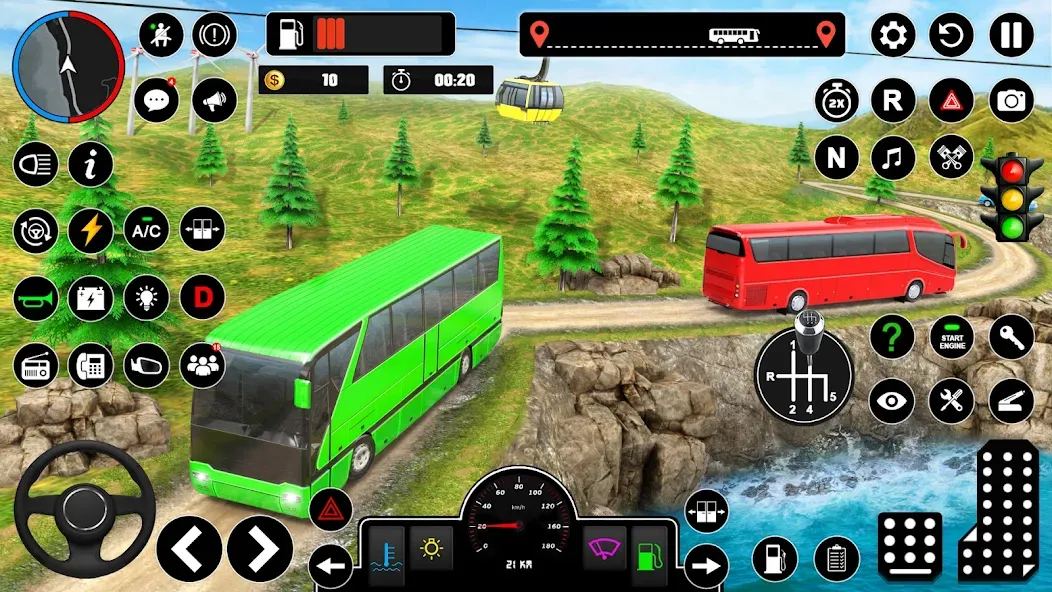 Offroad Bus Simulator Bus Game [MOD: безлимитные деньги и все автобусы открыты] последняя версия — скриншот 5