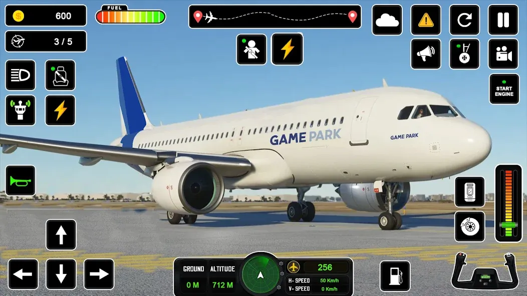Взломанная Pilot Simulator: Airplane Game [MOD: безлимитные деньги и все самолеты] на Андроид — скриншот 1