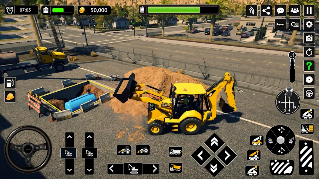 Скачать взлом Snow Offroad Construction Game [MOD: безлимитные деньги и топливо] — скриншот 3