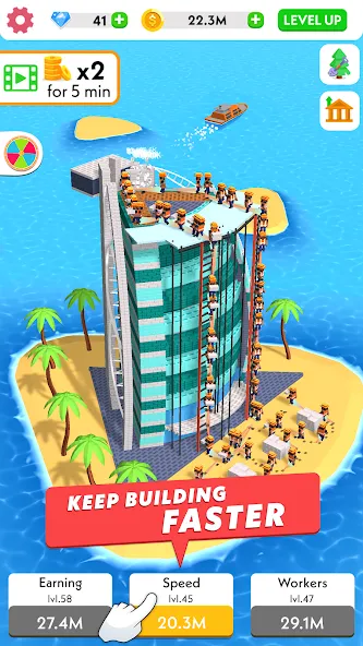 Скачать взлом Idle Construction 3D [MOD: безлимитные деньги и ресурсы] — скриншот 2
