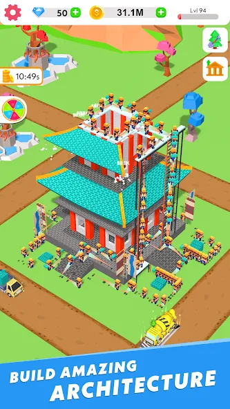 Скачать взлом Idle Construction 3D [MOD: безлимитные деньги и ресурсы] — скриншот 4