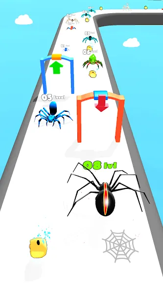 Скачать Insect Run - Spider Evolution [MOD: без рекламы и много денег] — скриншот 5