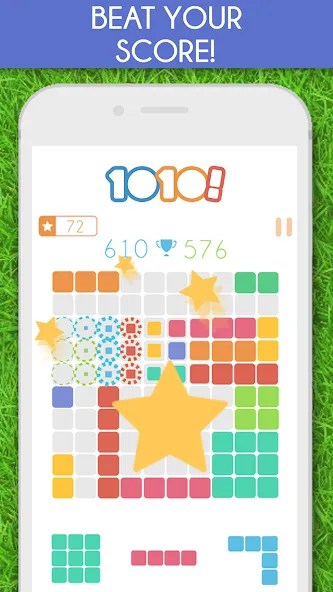 Скачать 1010! Block Puzzle Game [MOD: без рекламы и бесконечные подсказки] на телефон — скриншот 2