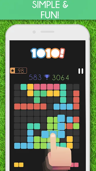 Скачать 1010! Block Puzzle Game [MOD: без рекламы и бесконечные подсказки] на телефон — скриншот 4
