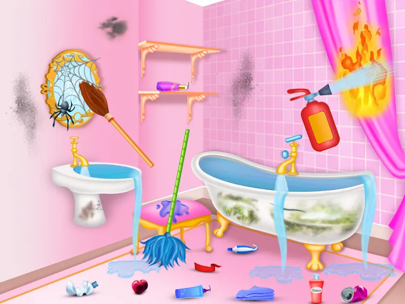 Скачать Princess house cleaning advent [MOD: безлимитные монеты и все комнаты открыты] на телефон — скриншот 1