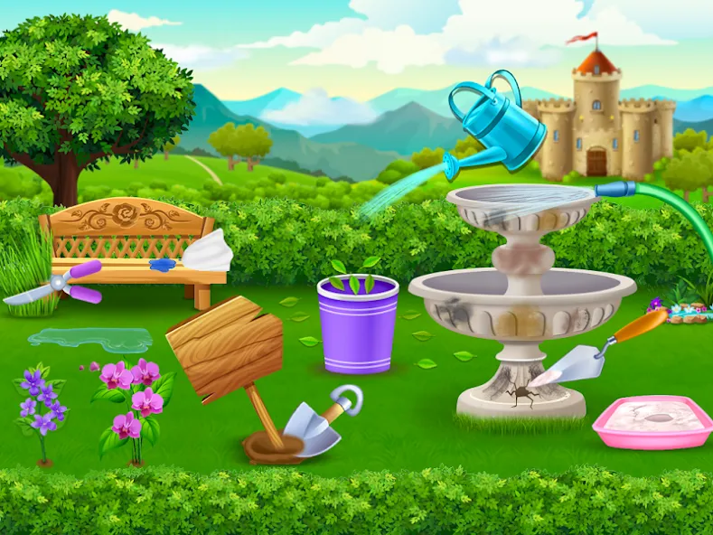 Скачать Princess house cleaning advent [MOD: безлимитные монеты и все комнаты открыты] на телефон — скриншот 3