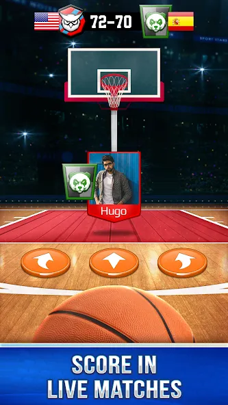 Скачать взлом Basketball Rivals: Sports Game [MOD: безлимитные деньги и энергия] — скриншот 1