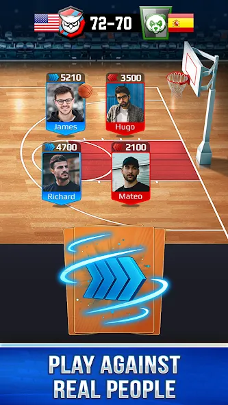 Скачать взлом Basketball Rivals: Sports Game [MOD: безлимитные деньги и энергия] — скриншот 2