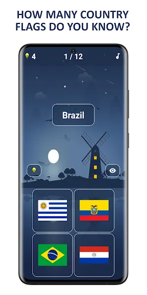 Flags of World Countries Quiz [MOD: все флаги и уровни открыты] последняя версия — скриншот 1