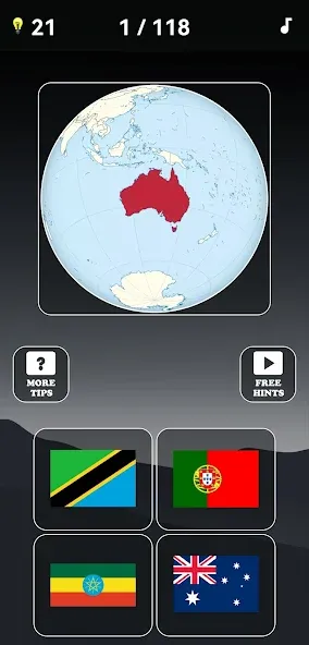 Скачать взлом Guess the World Map Quiz [MOD: открыты все страны и уровни] — скриншот 4