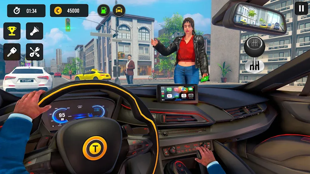 Taxi Simulator 3d Taxi Driver [MOD: безлимитные деньги и машины] (Бесплатно / APK) — скриншот 5