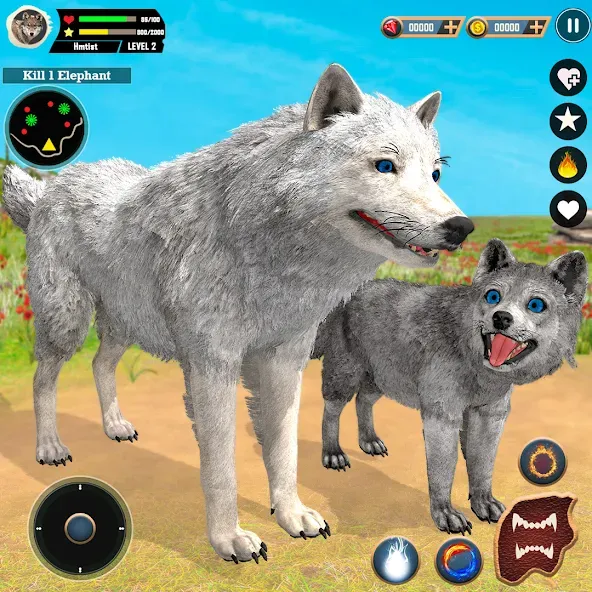Скачать Wild Wolf Simulator Games [MOD: безлимитные деньги и энергия] — скриншот 1