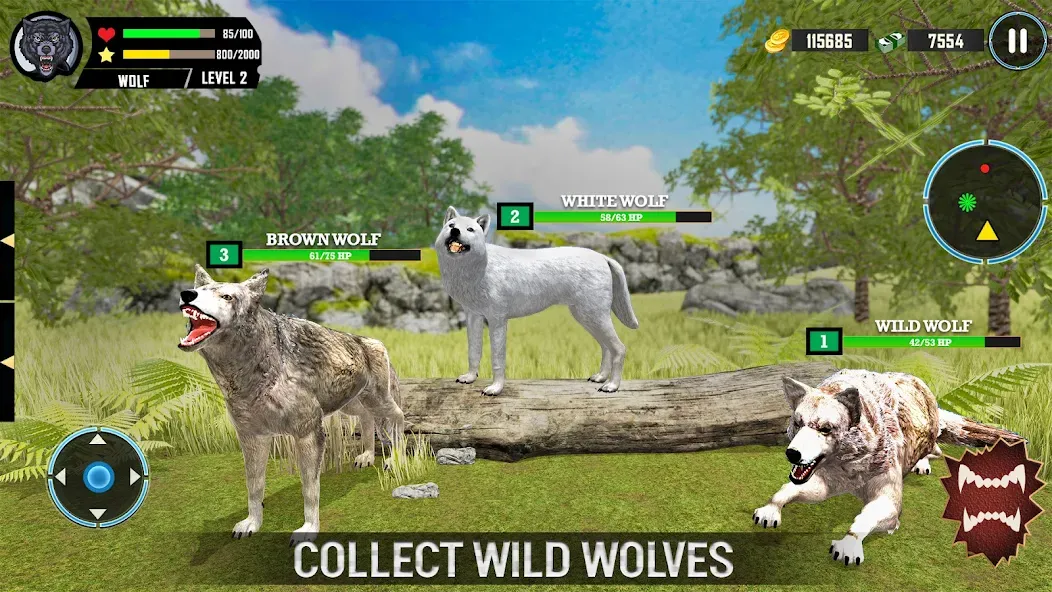 Скачать Wild Wolf Simulator Games [MOD: безлимитные деньги и энергия] — скриншот 3
