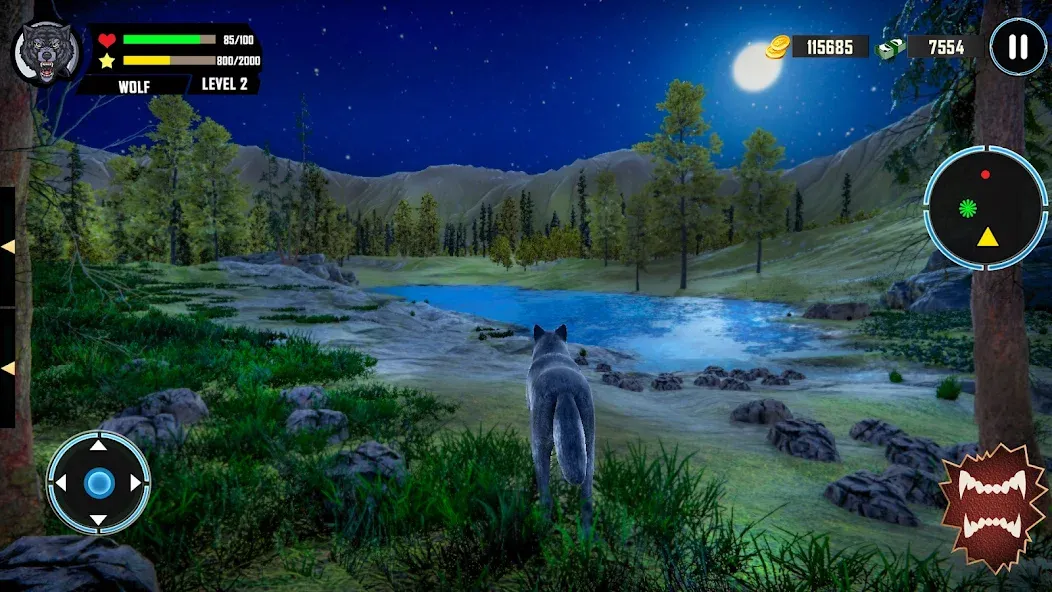 Скачать Wild Wolf Simulator Games [MOD: безлимитные деньги и энергия] — скриншот 4