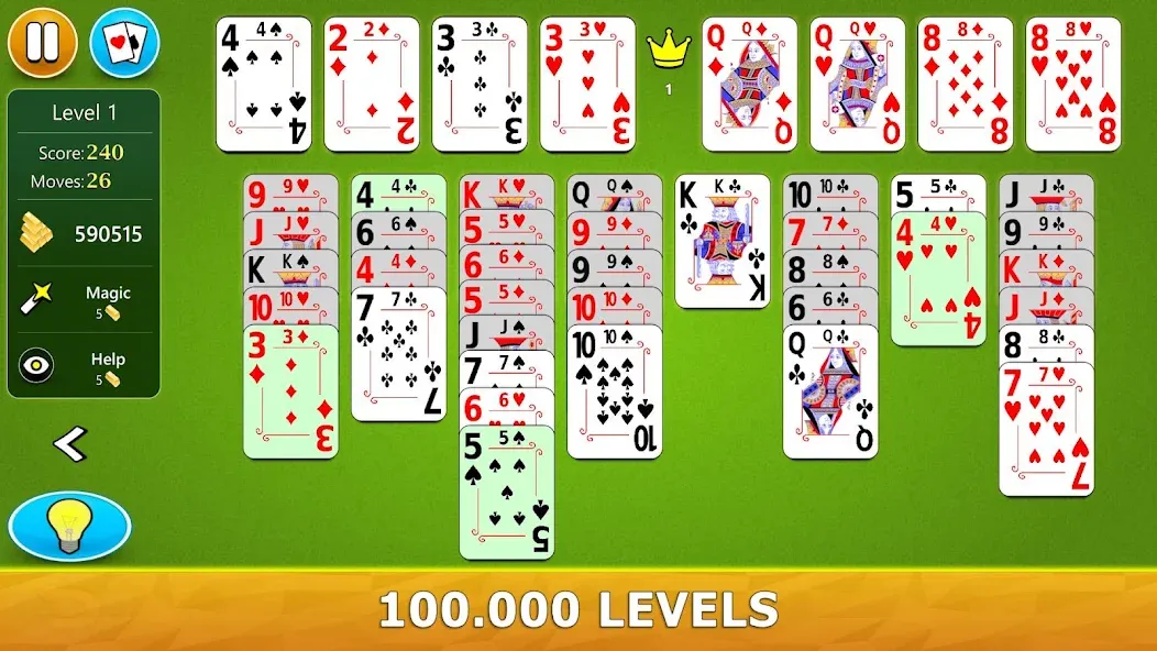 Скачать FreeCell Solitaire - Card Game [MOD: безлимитные подсказки и отмена ходов] на телефон — скриншот 2