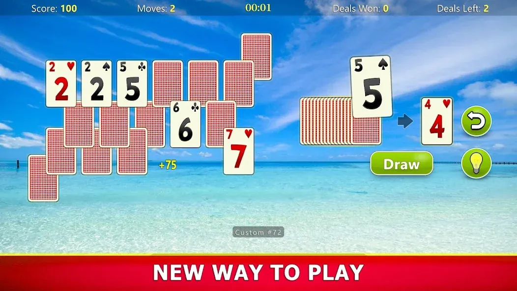 TriPeaks Solitaire Mobile [MOD: безлимитные подсказки и отмены хода] на Андроид — скриншот 4