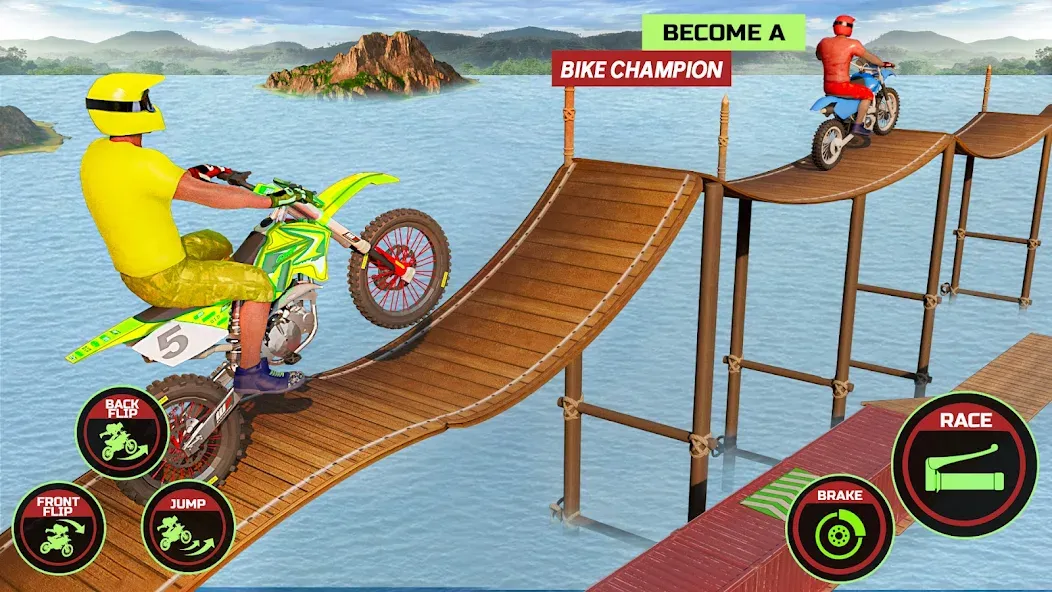 Motor Bike Stunt Racing Games [MOD: безлимитные деньги и все байки] — Скачать бесплатно (APK) — скриншот 1